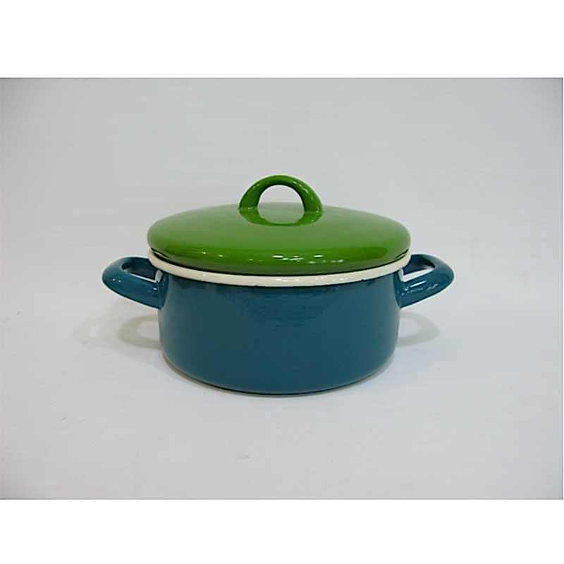 Emaye Tencere Petrol Yeşili 16 cm