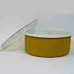 Emaye Bisküvi Kutusu Oksit Sarı