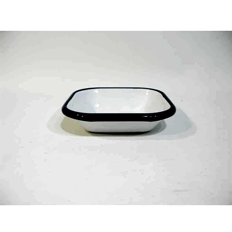 Emaye Mini Kare Meze Tabağı Petrol Yeşili