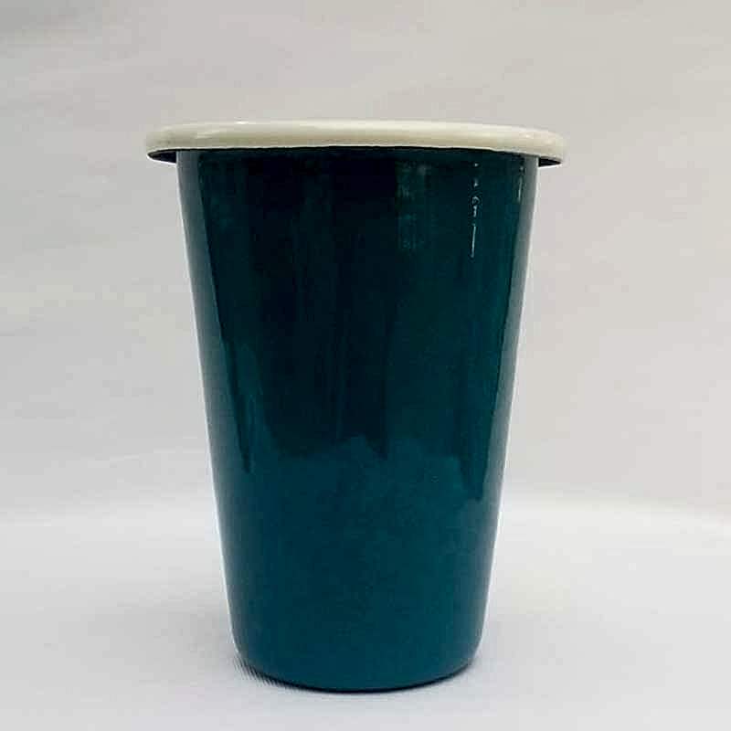 Emaye Konik Bardak Büyük Petrol Yeşili