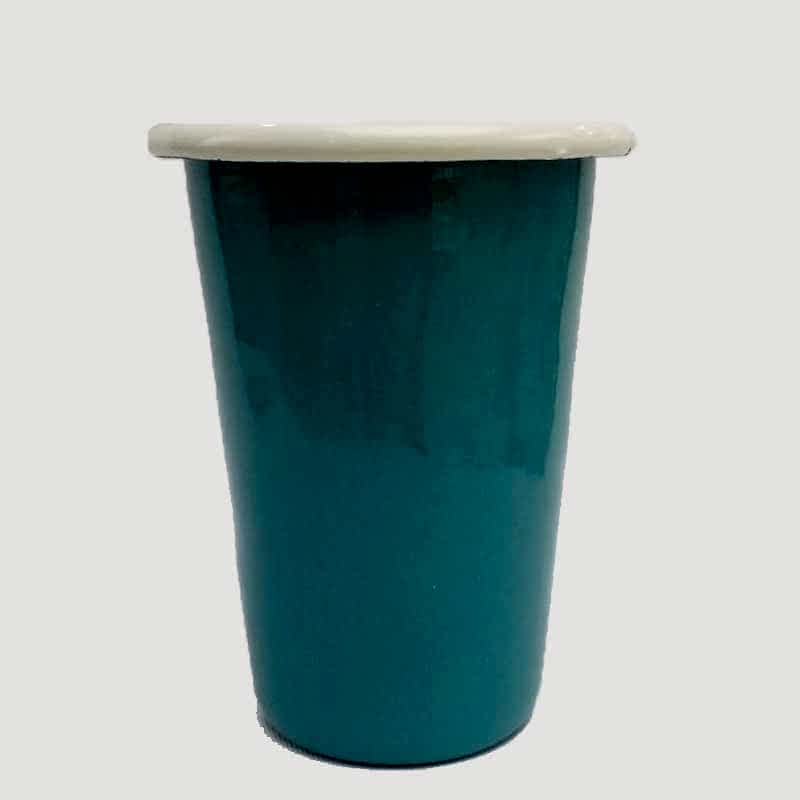 Emaye Konik Bardak Büyük Turkuaz