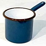 Emaye Metal Saplı Sütlük Petrol Yeşili