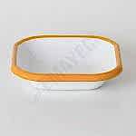 Emaye Mini Kare Meze Tabağı Oksit Sarı