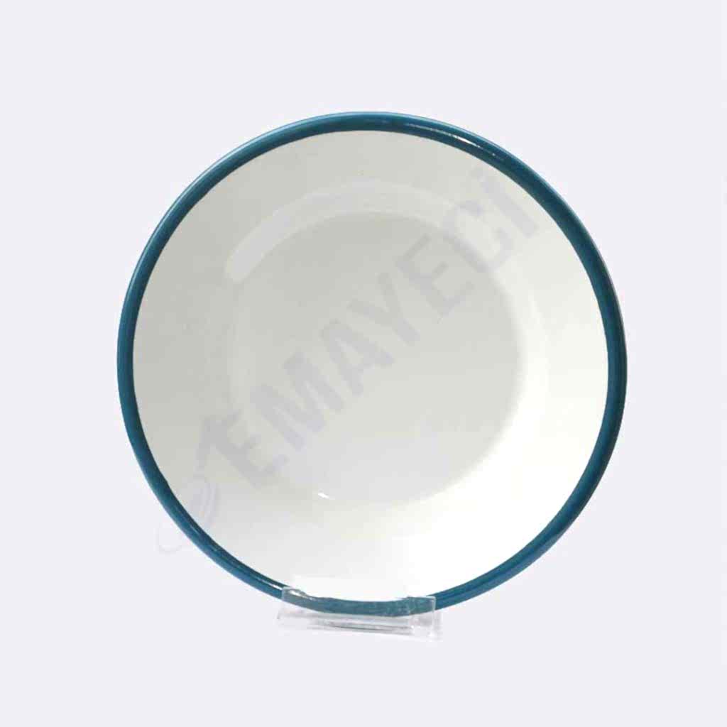 Emaye Servis Tabağı 21 cm Petrol Yeşili