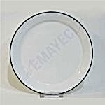 Emaye Servis Tabağı 25 cm Siyah