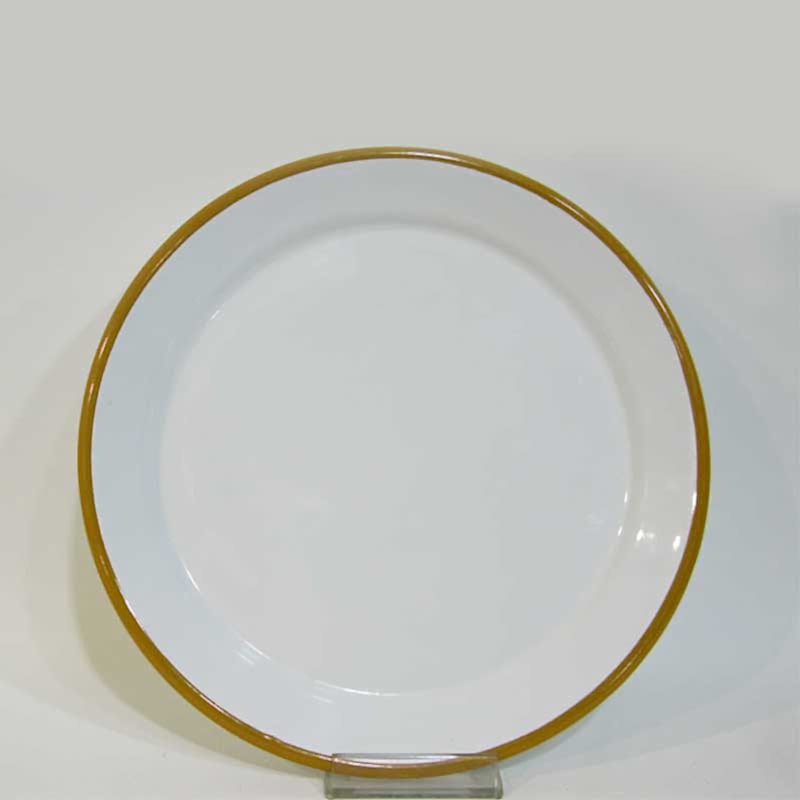 Emaye Servis Tabağı 25 cm Oksit Sarı