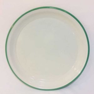 Emaye Sini 40 cm Yeşil Çizgili