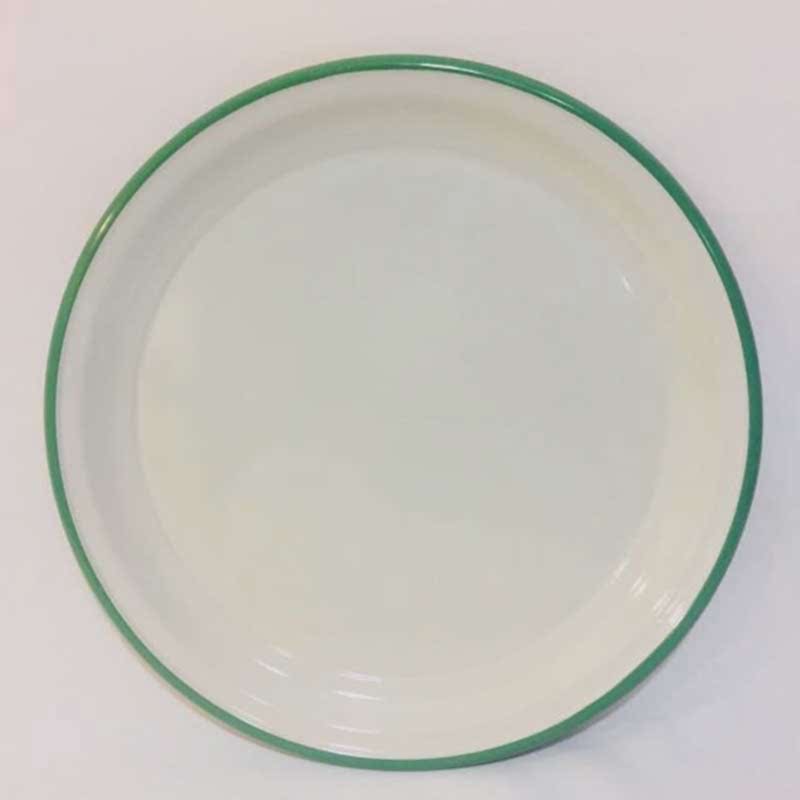 Emaye Sini 40 cm Yeşil Çizgili