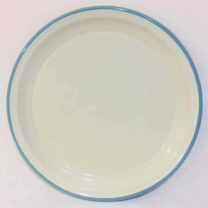 Emaye Sini 45 cm Mavi Çizgili