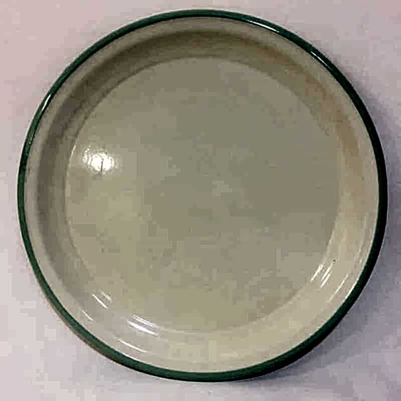 Emaye Sini Tepsi 45 cm Yeşil Çizgili