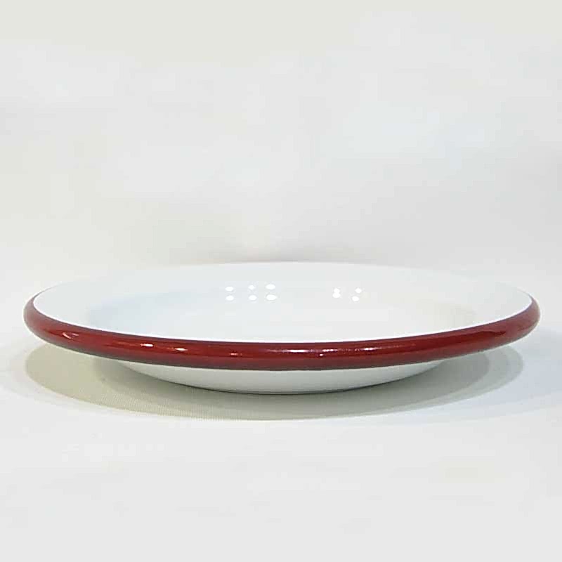 Emaye Çukur Tabak Kırmızı