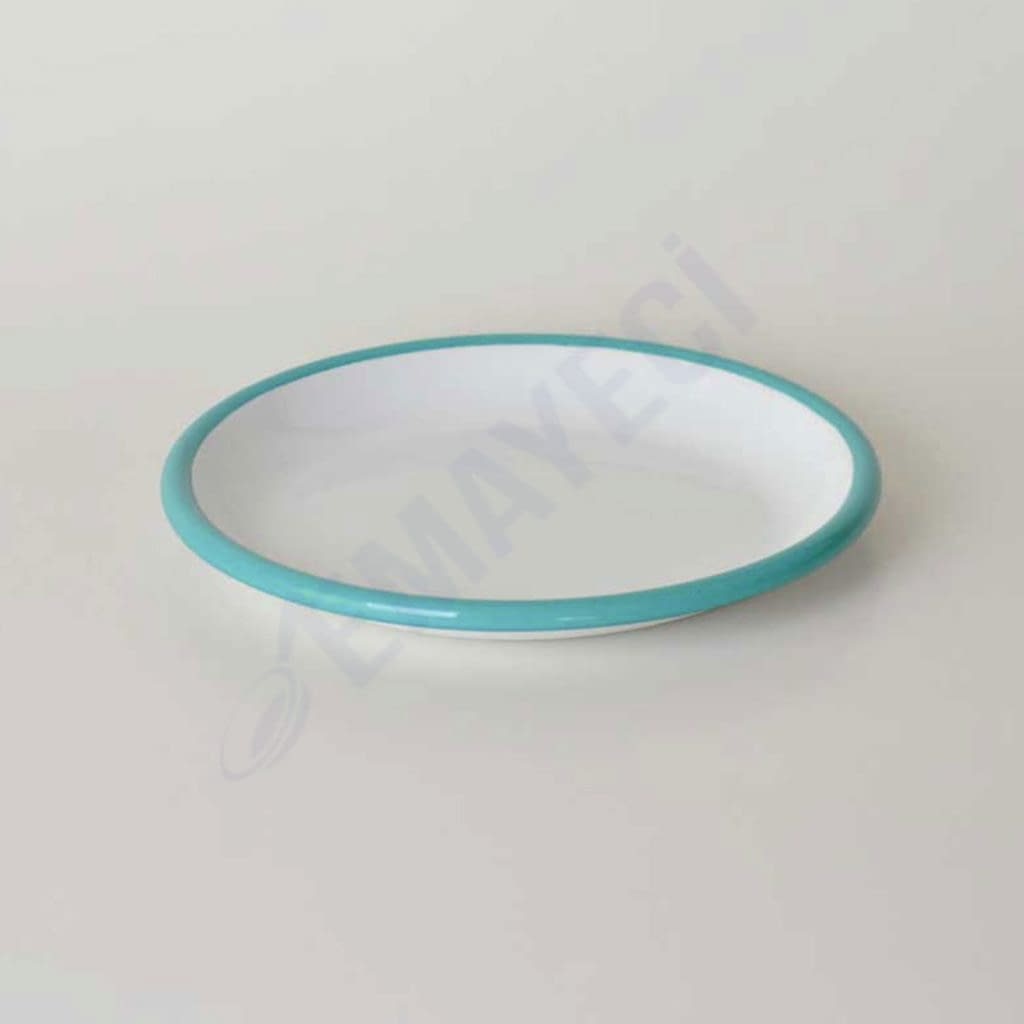 Emaye Tatlı Tabağı Turkuaz