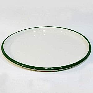 Emaye Yuvarlak Sığ Tepsi Asker Yeşili