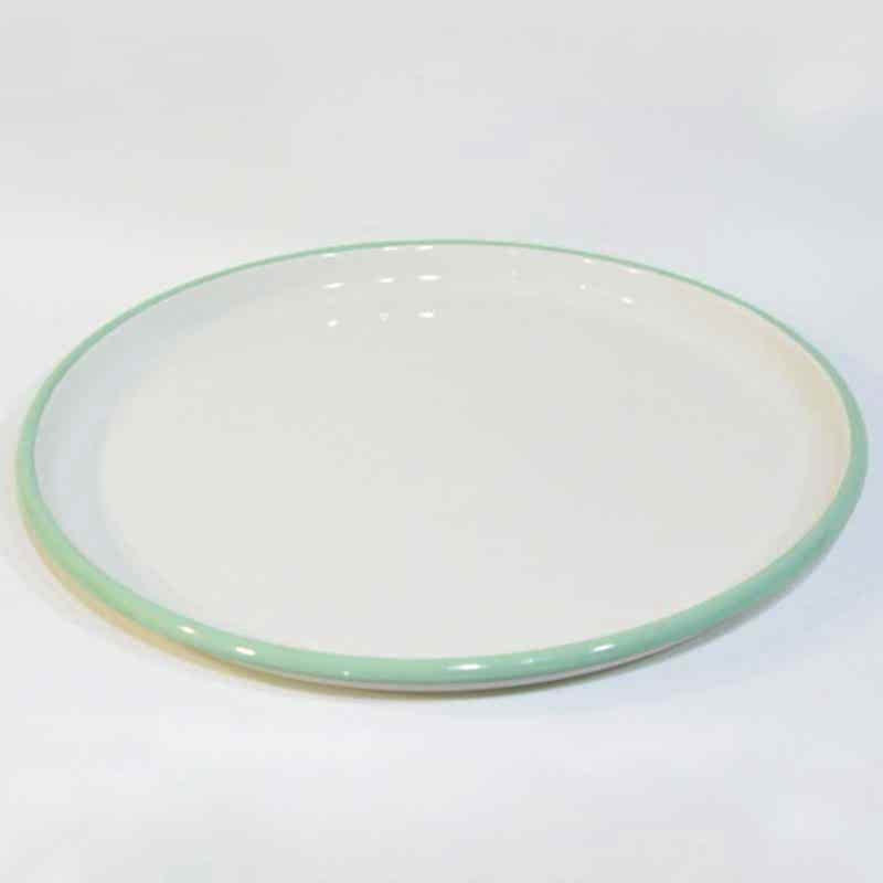 Emaye Yuvarlak Sığ Tepsi Nil Yeşili