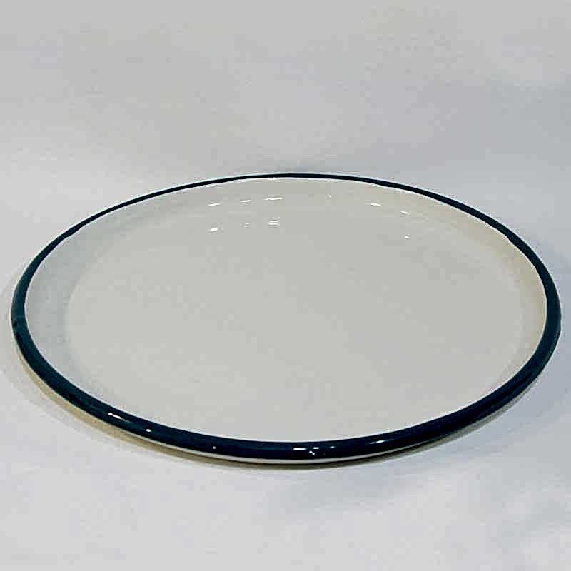 Emaye Yuvarlak Sığ Tepsi Petrol Yeşili