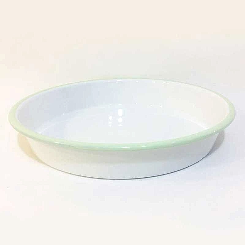 Emaye Yuvarlak Fırın Tepsisi Mint Yeşil