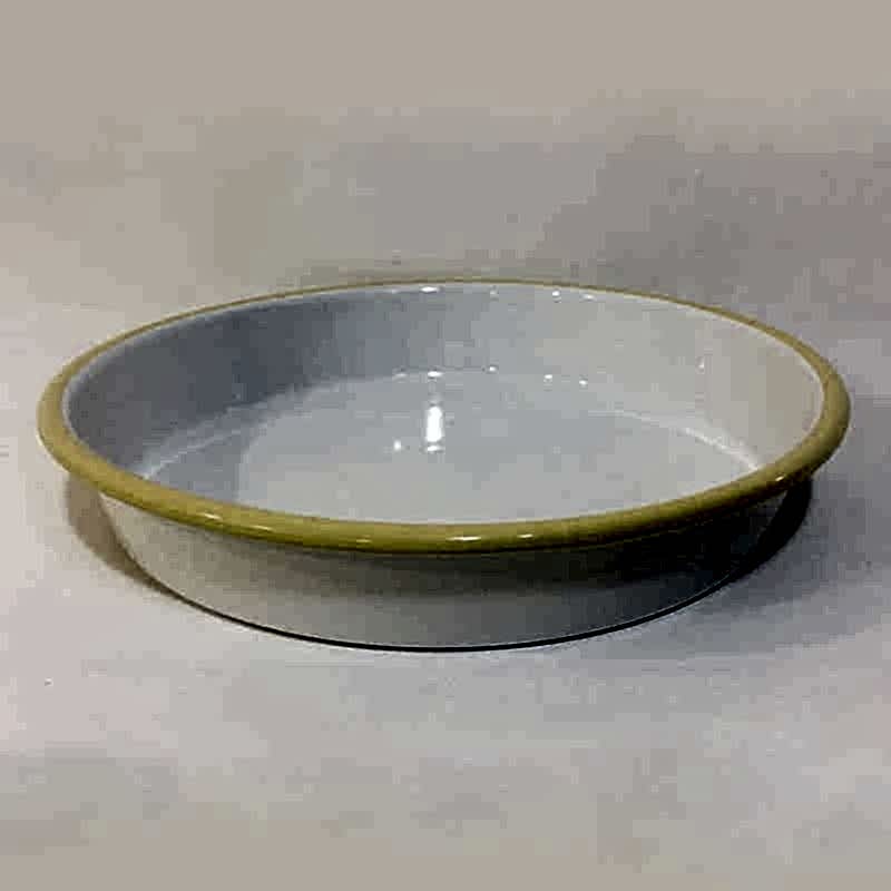 Emaye Yuvarlak Fırın Tepsisi Sarı