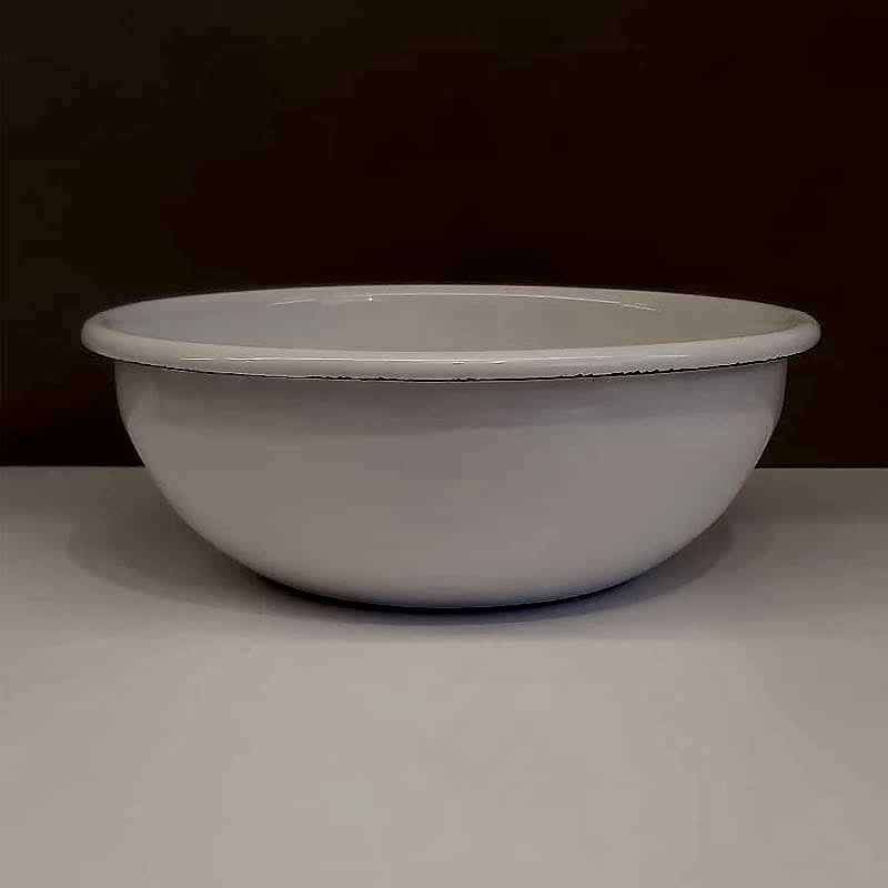 Emaye Kase 16 cm Beyaz