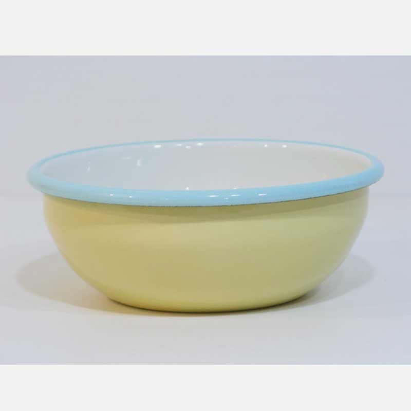 Emaye Kase 16 cm Sarı