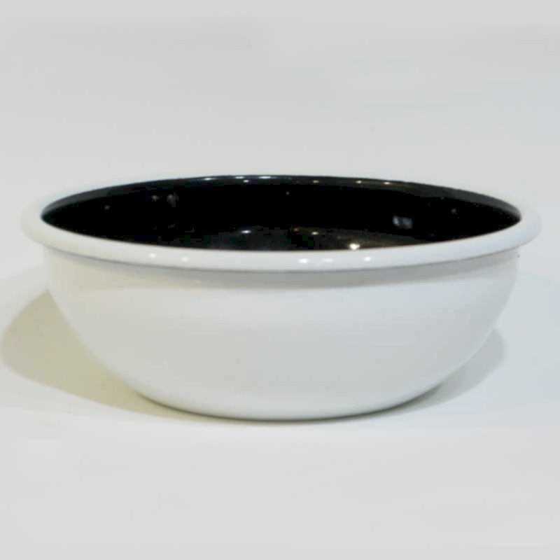 Emaye Kase 16 cm Beyaz