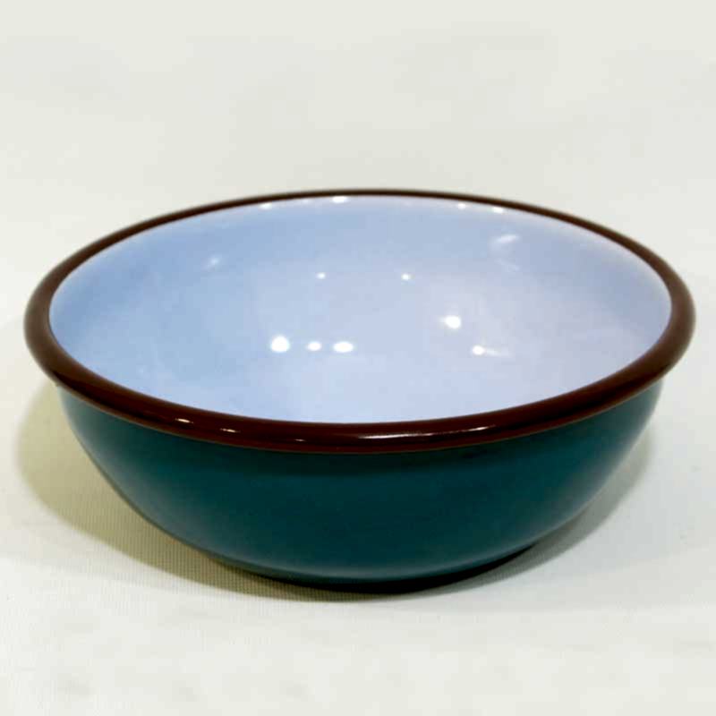 Emaye Kase 16 cm Petrol Yeşili