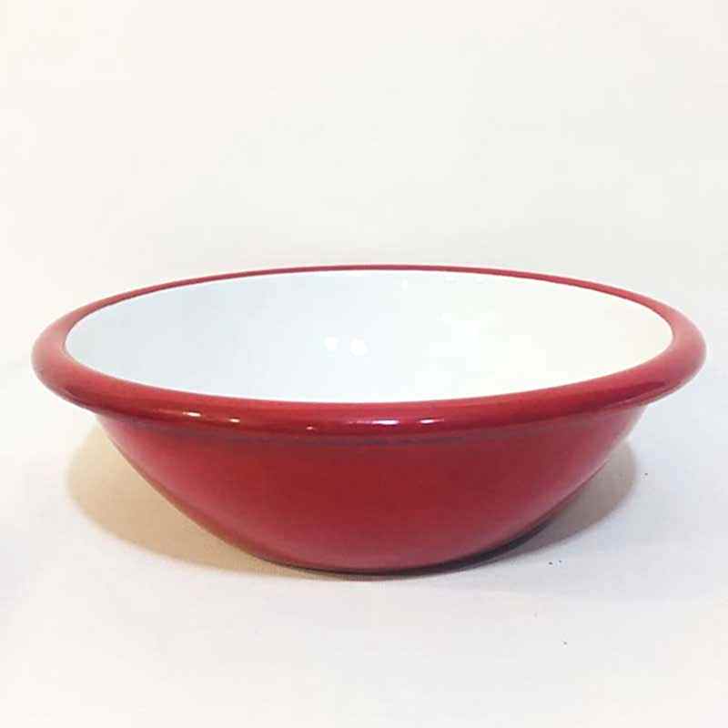 Emaye Salata Kasesi Kırmızı