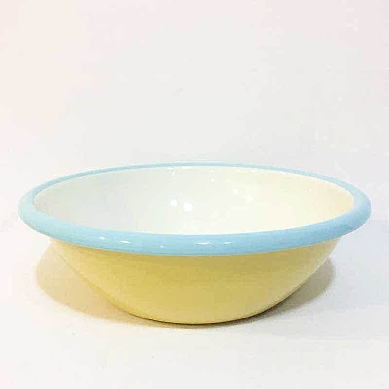 Emaye Salata Kasesi Sarı Nil Mavi