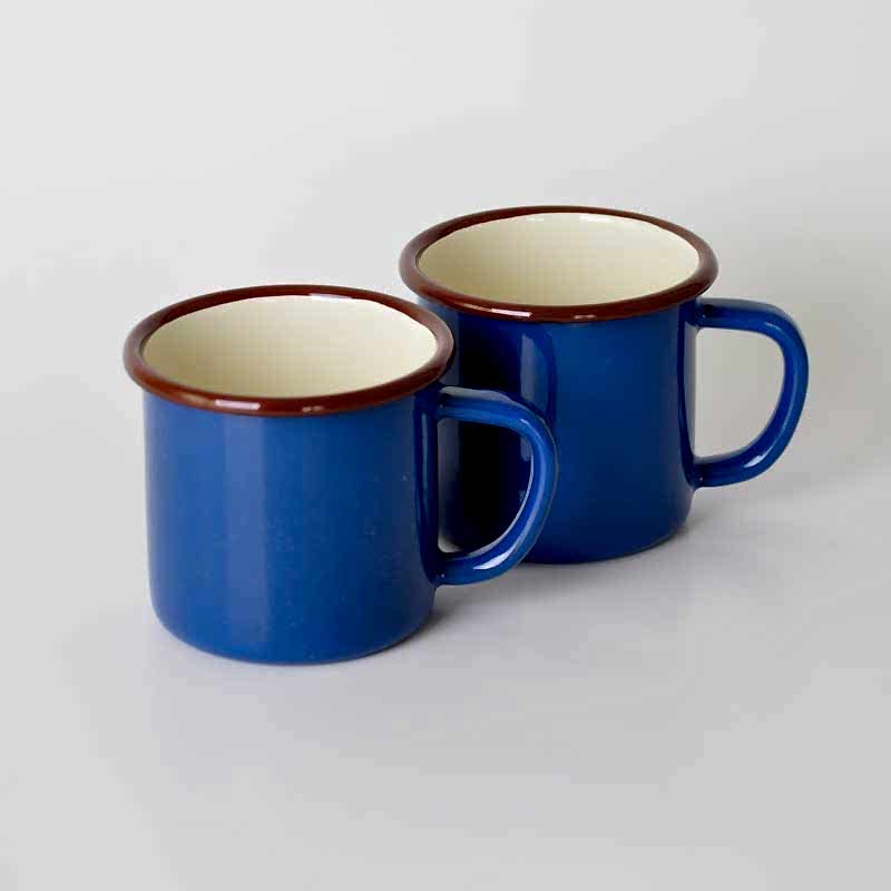 2'li Emaye Kupa Lacivert