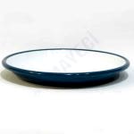 Emaye Derin Düz Servis Tabağı Petrol Yeşili