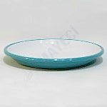Emaye Derin Düz Servis Tabağı Turkuaz