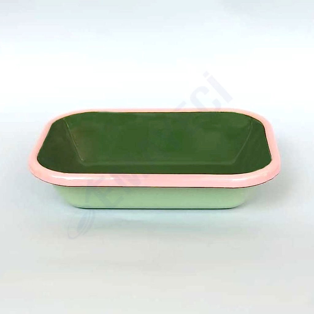 Emaye Dikdörtgen Meze Tabağı Açık Yeşil