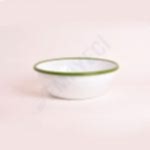 Emaye Kase 26 cm Beyaz Kordon Yeşil