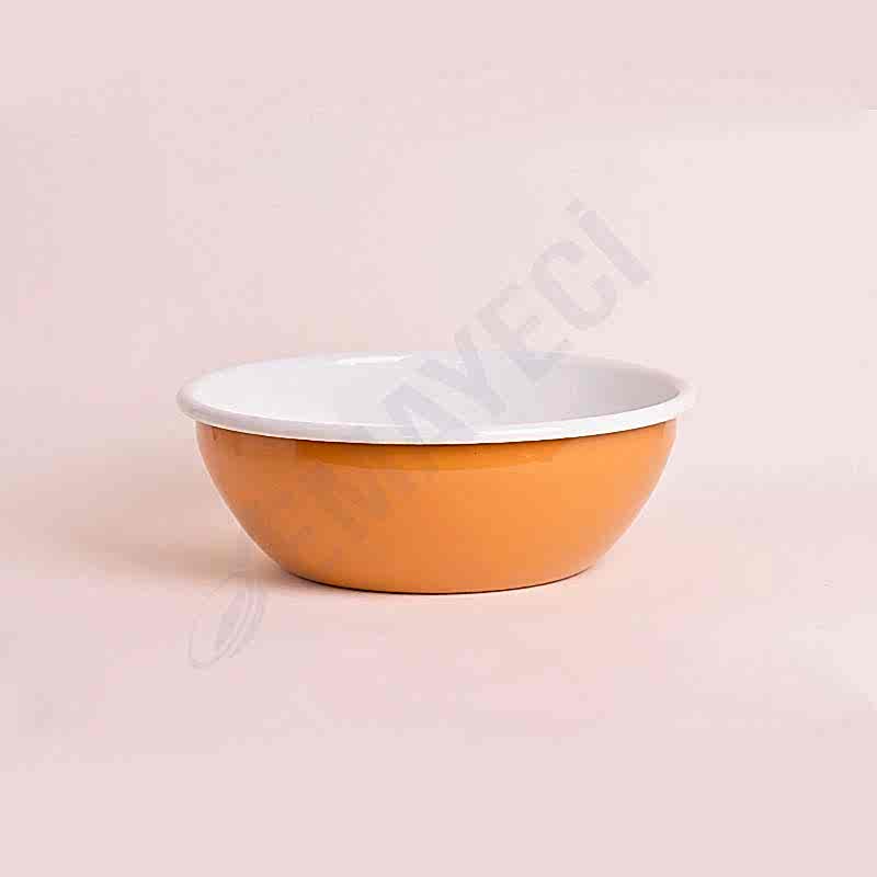 Emaye Kase 26 cm Oksit Sarı