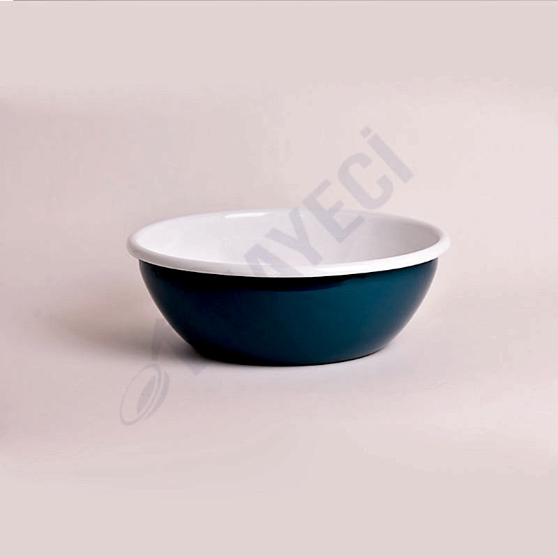Emaye Kase 26 cm Petrol Yeşili