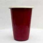 Emaye Konik Bardak Büyük Kırmızı