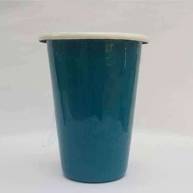 Emaye Konik Bardak Büyük Petrol Yeşili