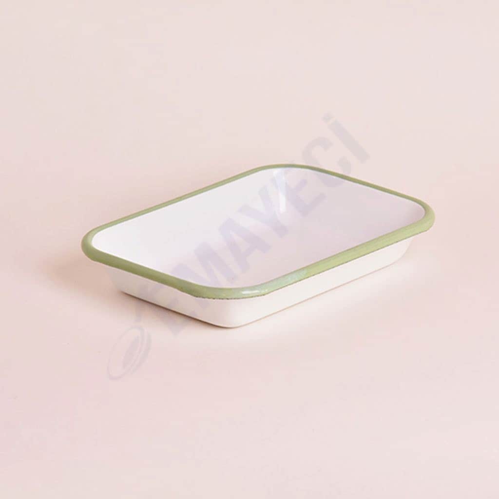 Emaye Meze Tabağı 21 x 16 cm Nil Yeşili