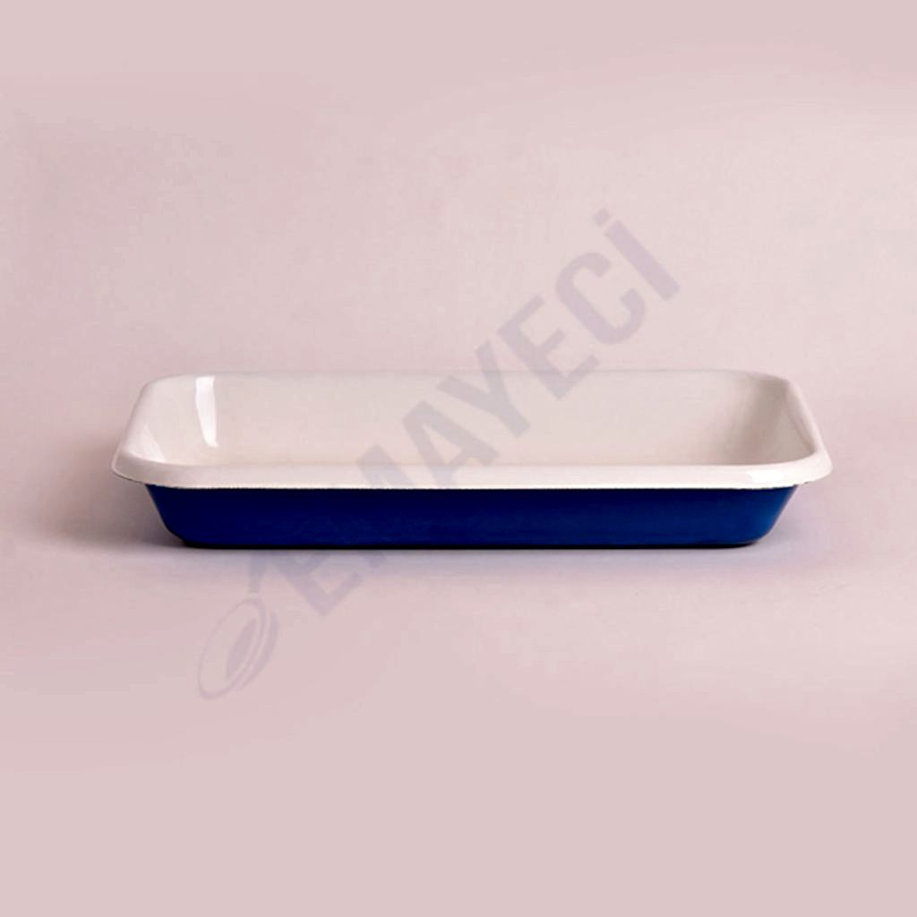 Emaye Meze Tabağı 26 x 18 cm Mavi