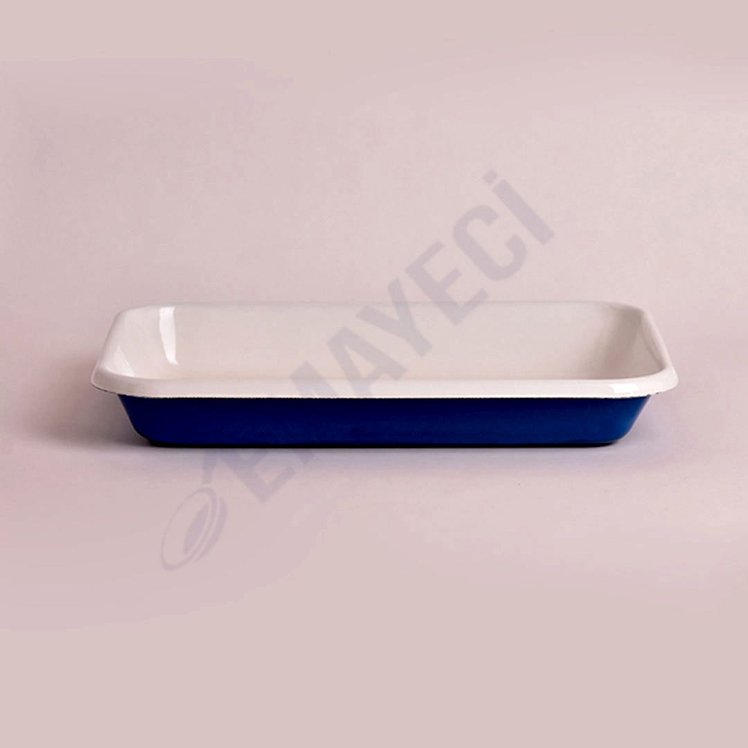 Emaye Meze Tabağı 26 x 18 cm Mavi