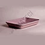 Emaye Meze Tabağı 26 x 18 cm Pembe2