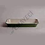 Emaye Meze Tabağı 26 x 18 cm Yeşil Krem