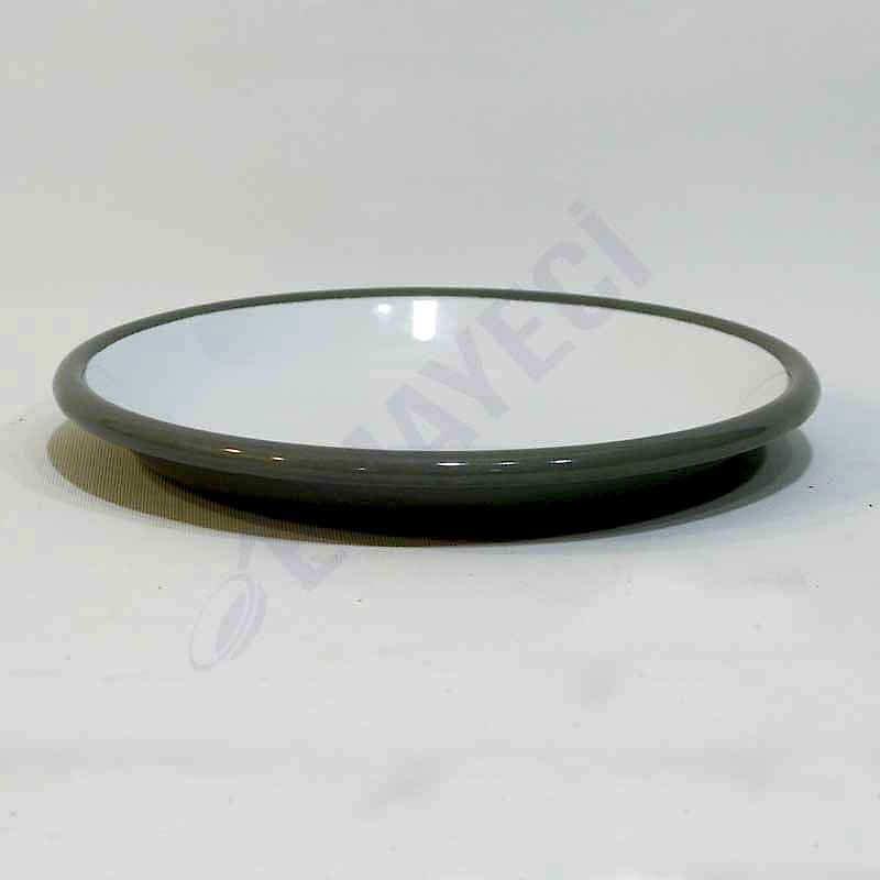 Emaye Servis Tabağı 20 cm Gri