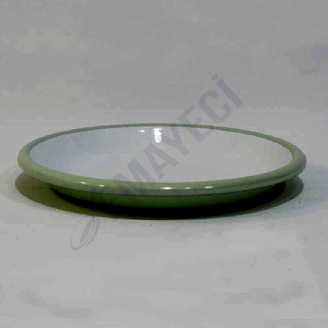 Emaye Servis Tabağı 20 cm Mint Yeşil
