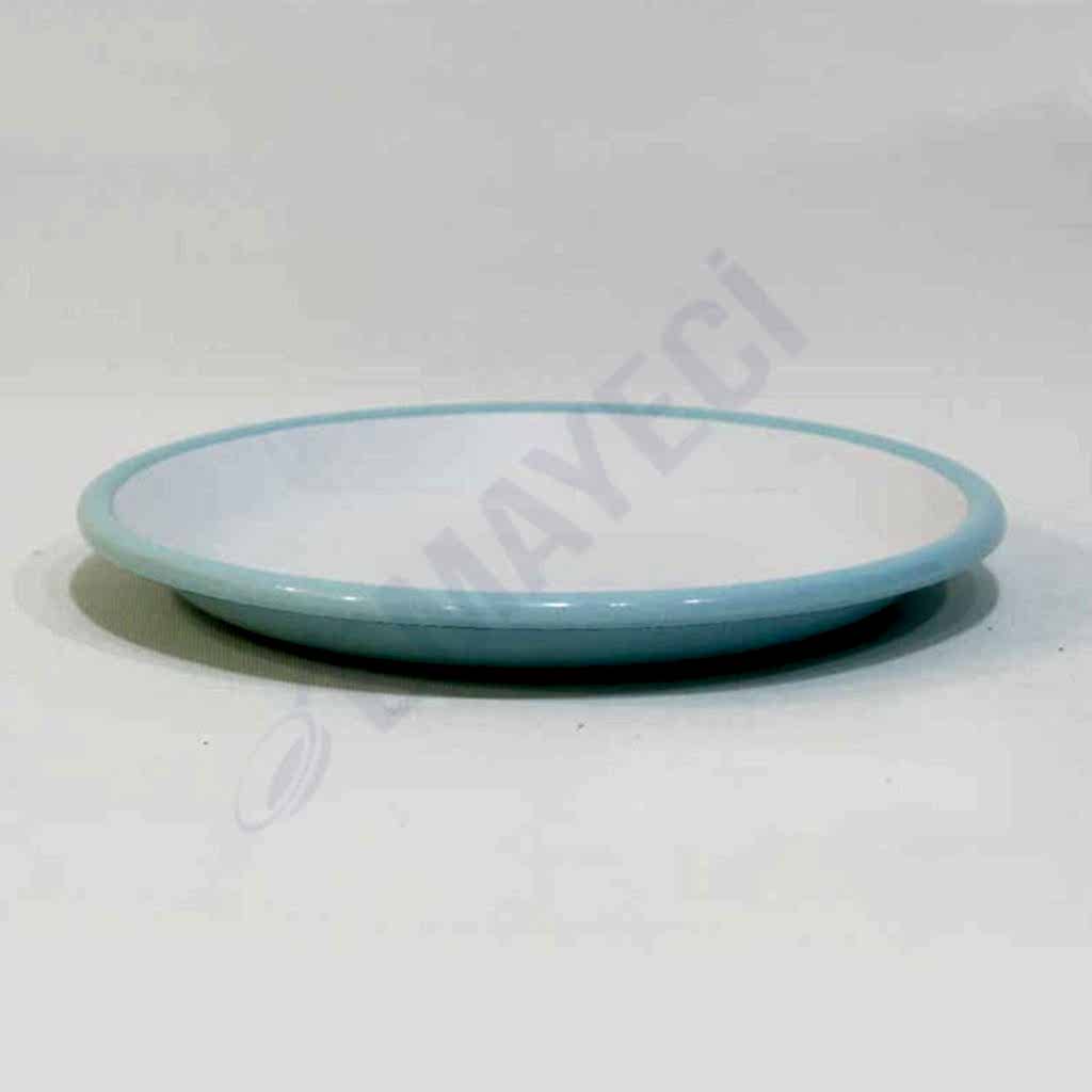Emaye Servis Tabağı 20 cm Nil Mavi