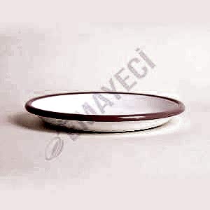 Emaye Servis Tabağı 20 cm Pembe