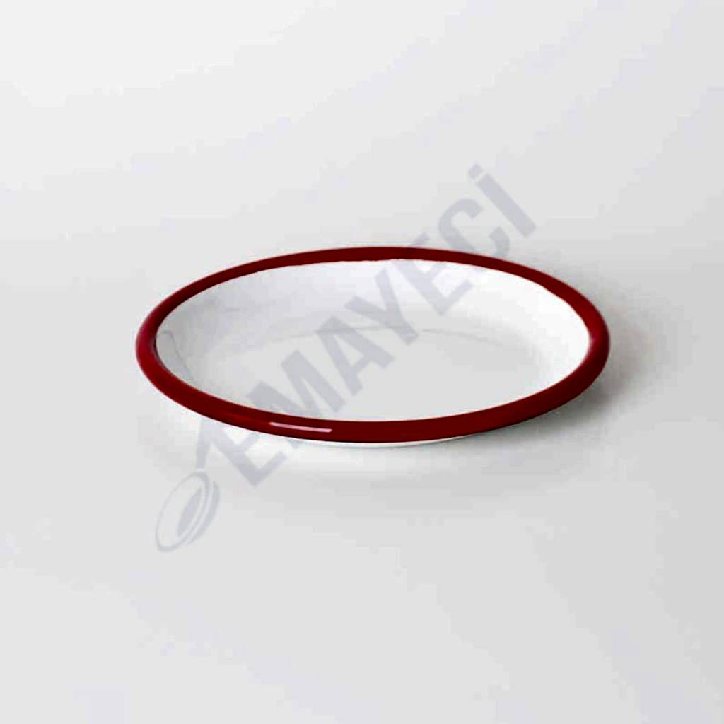 Emaye Tabak 12 cm Kırmızı