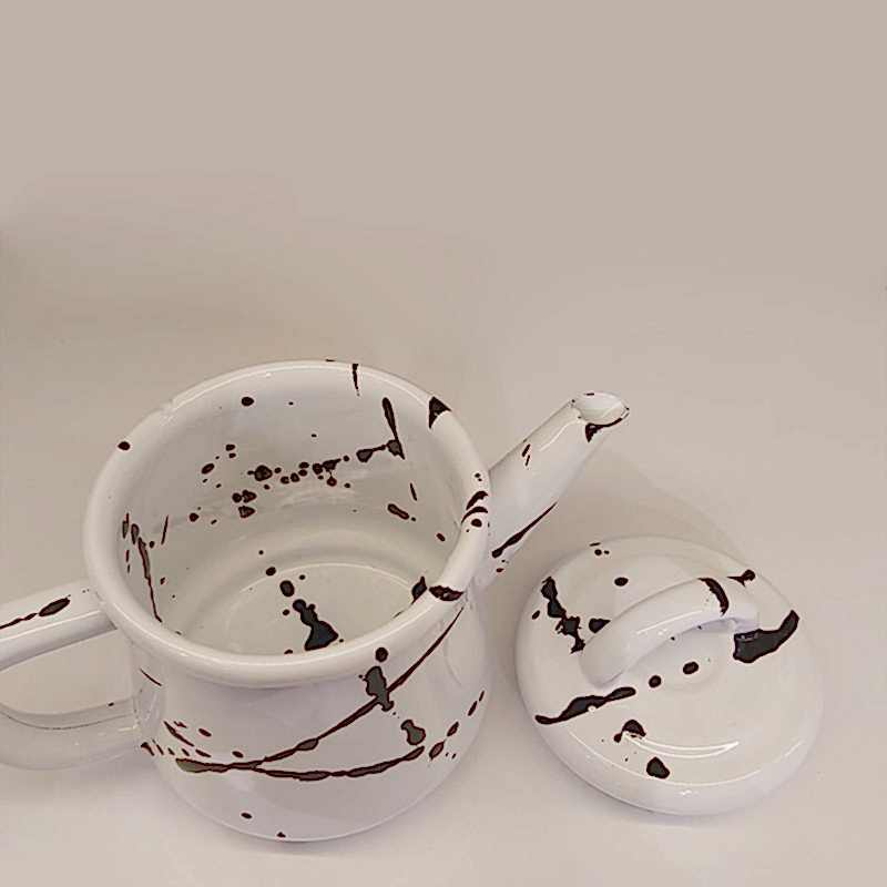 Emaye Demlik 500 ml Sıçratma Desen