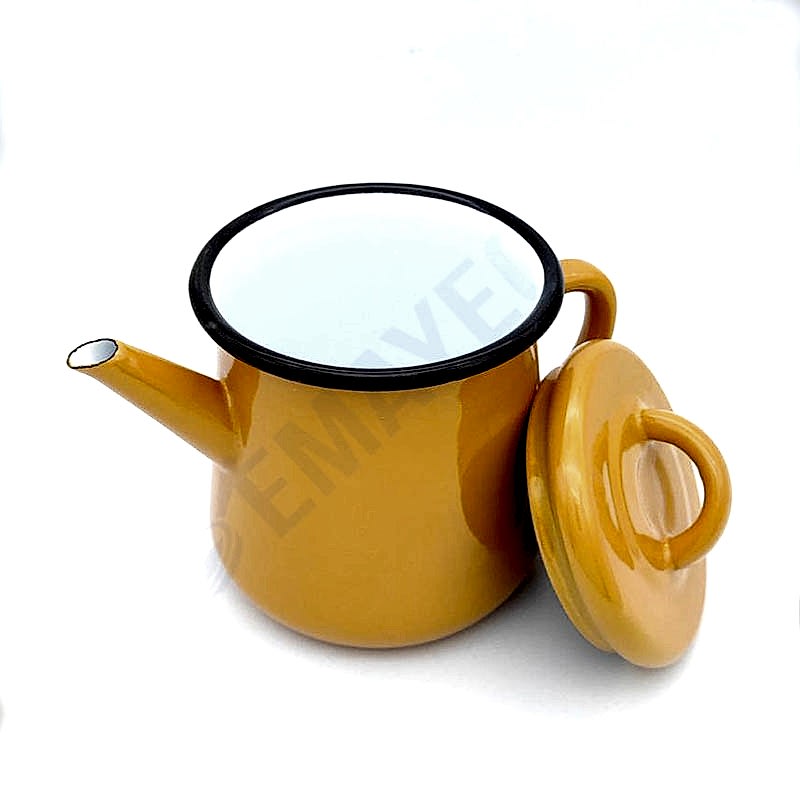 Emaye Demlik 850 ml Oksit Sarı