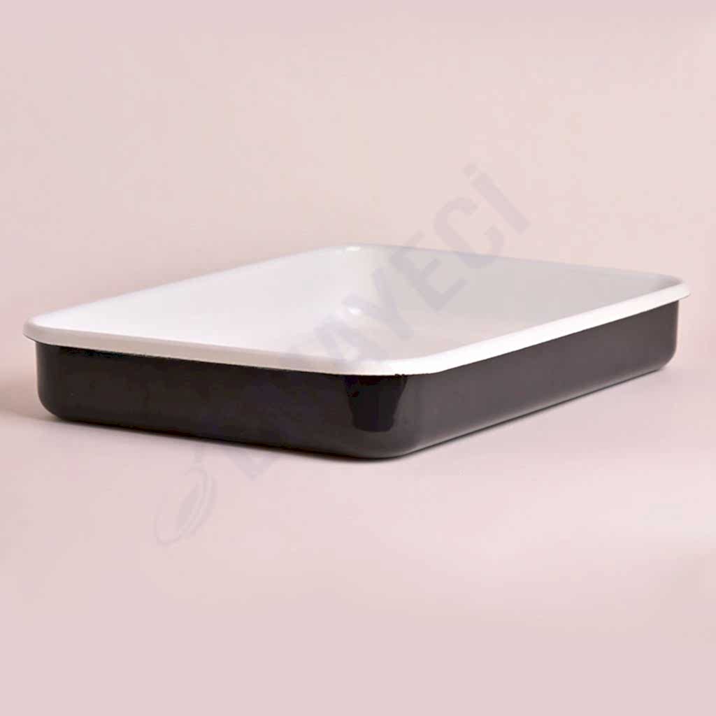 Emaye Dikdörtgen Fırın Tepsisi Antrasit