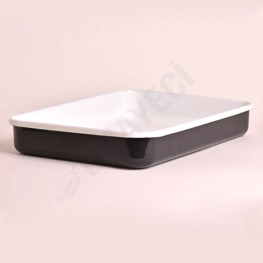 Emaye Dikdörtgen Fırın Tepsisi Antrasit